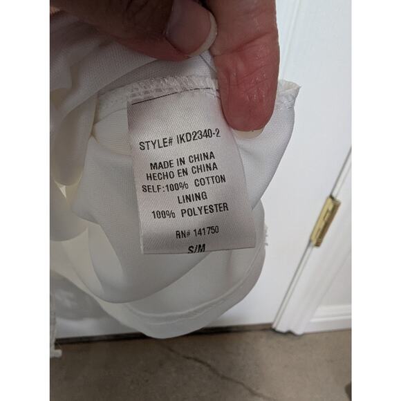 White Lace Maxi Dress S Boho Romantic Bridal Overlay Cottage Temple Orange Creek - Picture 11 of 14